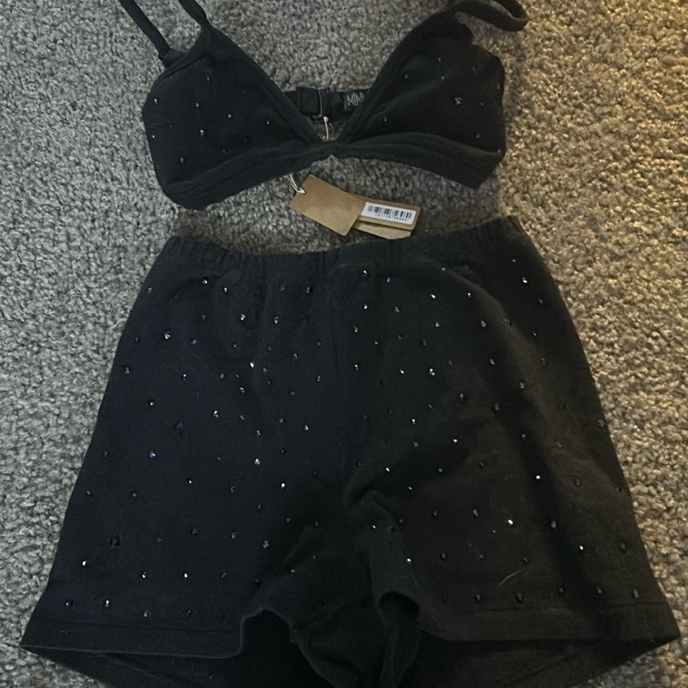 Skims shorts and bralette set